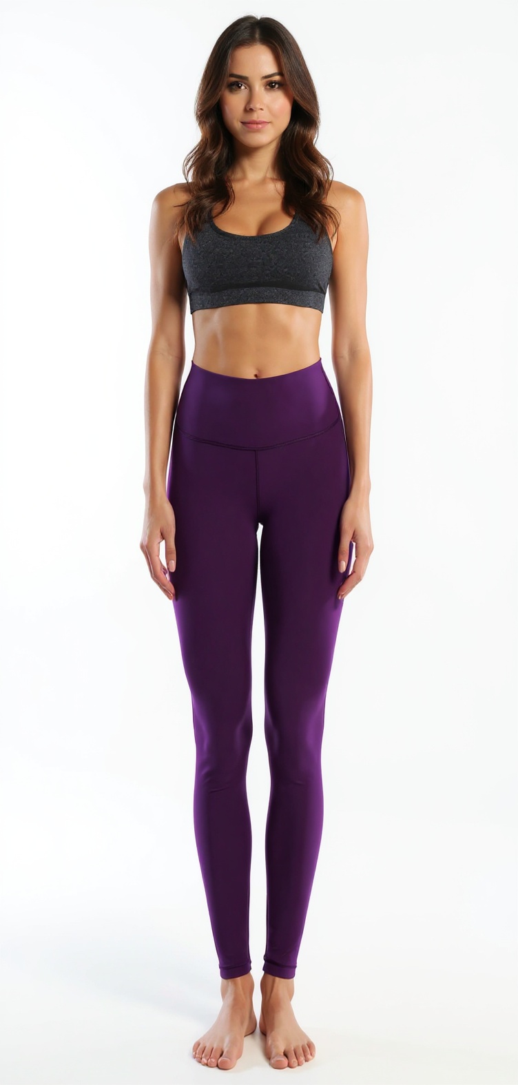 High-Waist Leggings in Plum — The Matching Set Edit style look